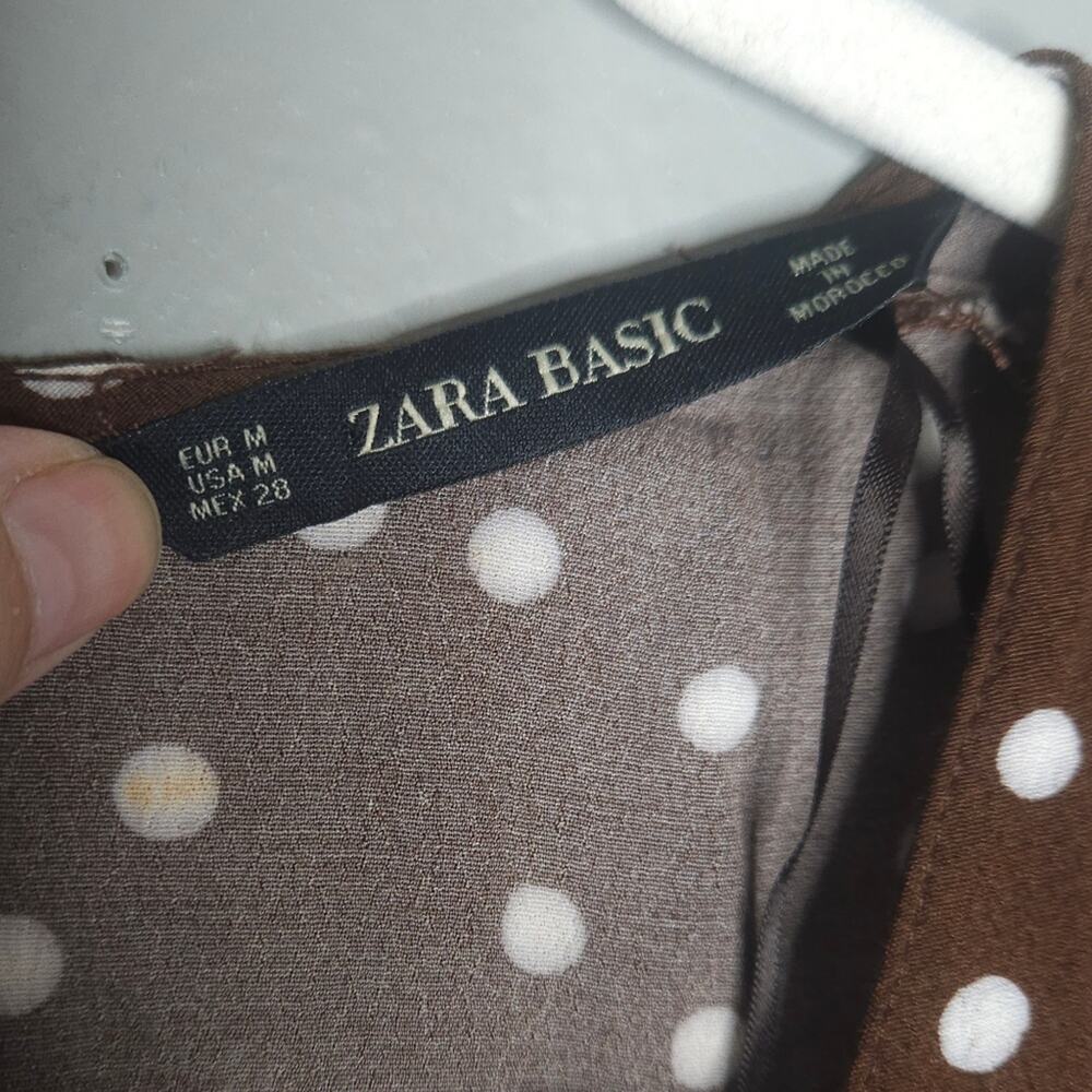 Zara Basic brown polka dot romper - image 3